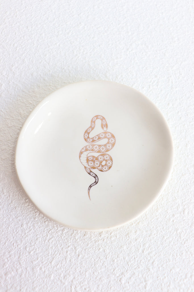 GOLD SNAKE TRINKET DISH